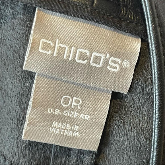 NWT Chicos Black Faux Leather Pants - Size 0R - Picture 7 of 13